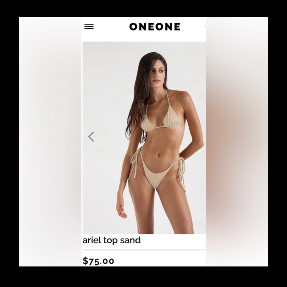 OneOne , 2 piece bikini, tan color, extra small